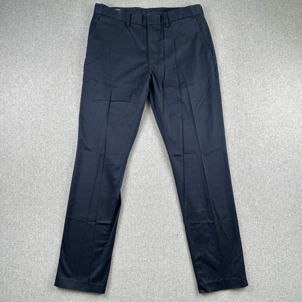 Nordstrom Pants Mens 33x32 Navy Blue Men's Shop Athletic Fit Non-Iron Chino